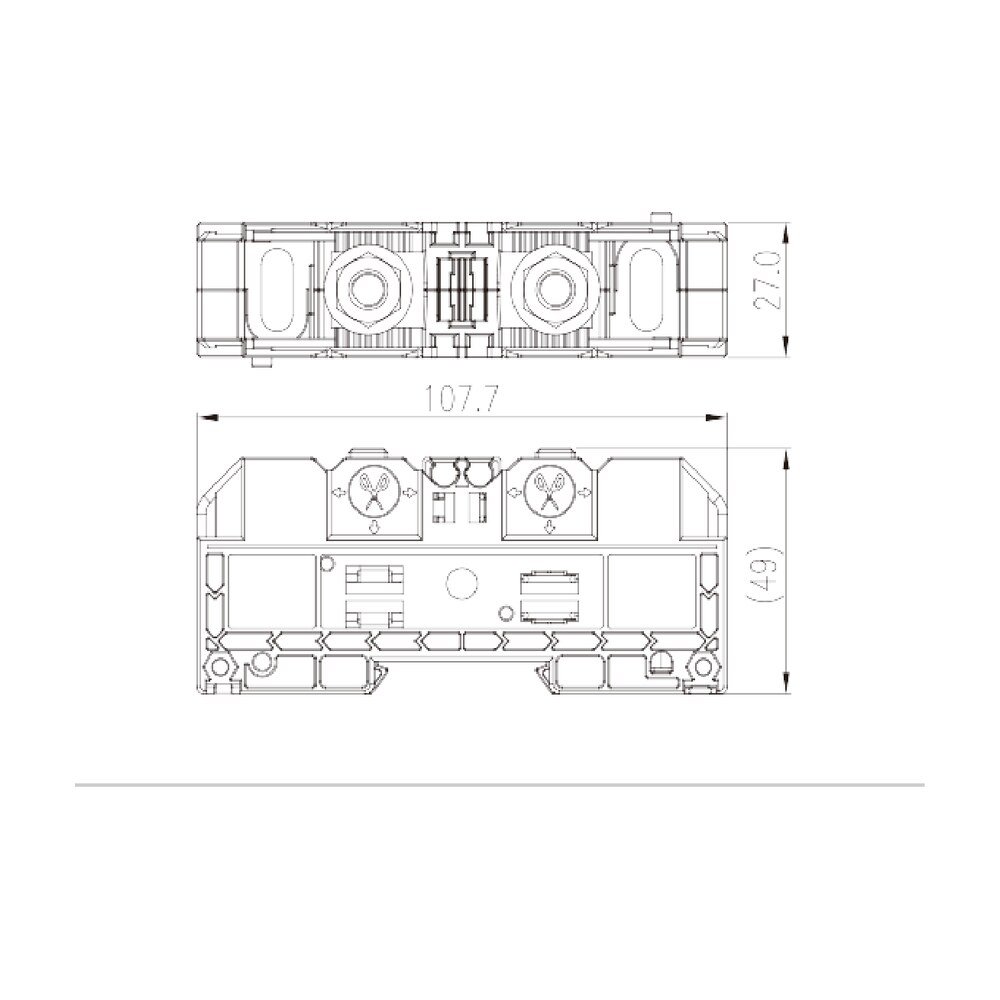 DKM50 — Feed-through Single Level, Stud Connection