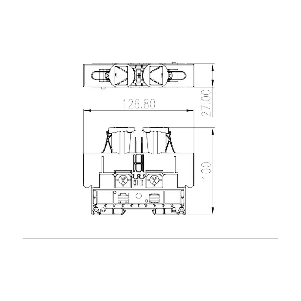 DKM50-U — Feed-through Single Level, Stud Connection
