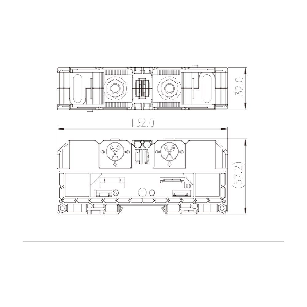 DKM70 — Feed-through Single Level, Stud Connection