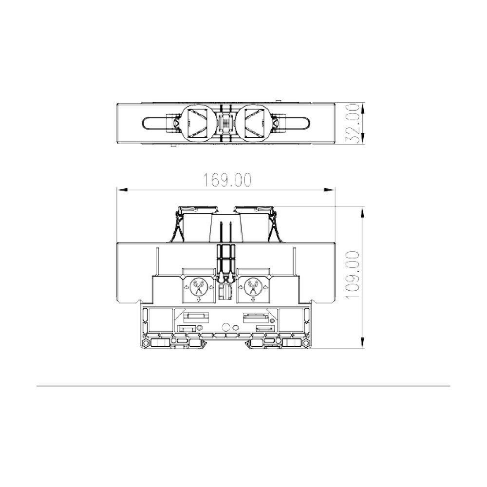 DKM70-U — Feed-through Single Level, Stud Connection