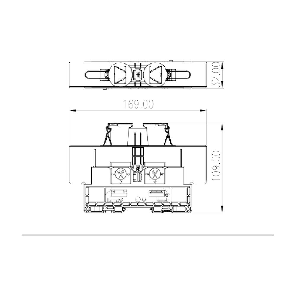DKM95-U — Feed-through Single Level, Stud Connection