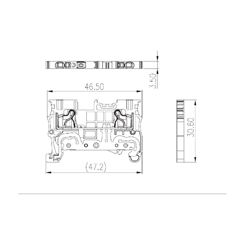 DP1.5N-PE — Grounding Terminal Block, Push-in Design