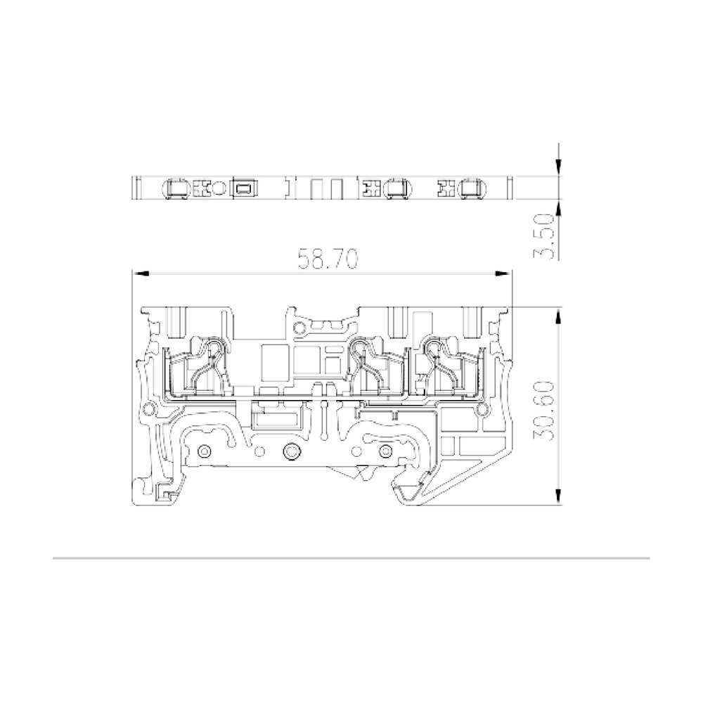 DP1.5N-TN-PE — Grounding Terminal Block, Push-in Design