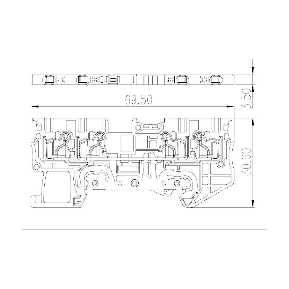 DP1.5N-TR-PE — Grounding Terminal Block, Push-in Design