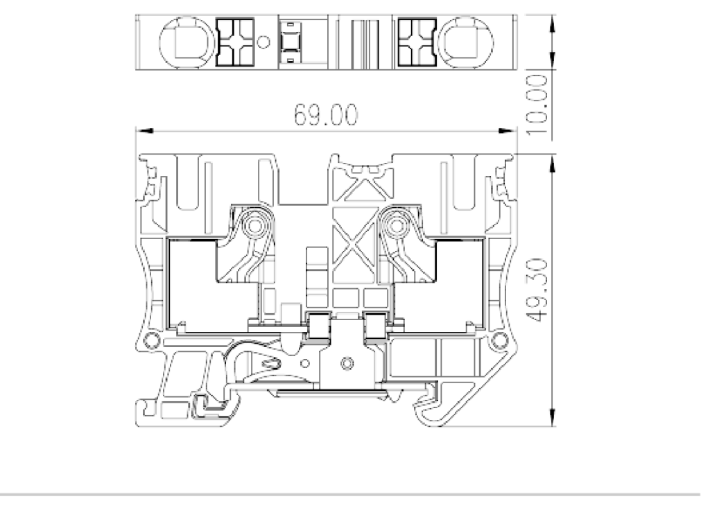 DP10-PE — Grounding Terminal Block, Push-in Design