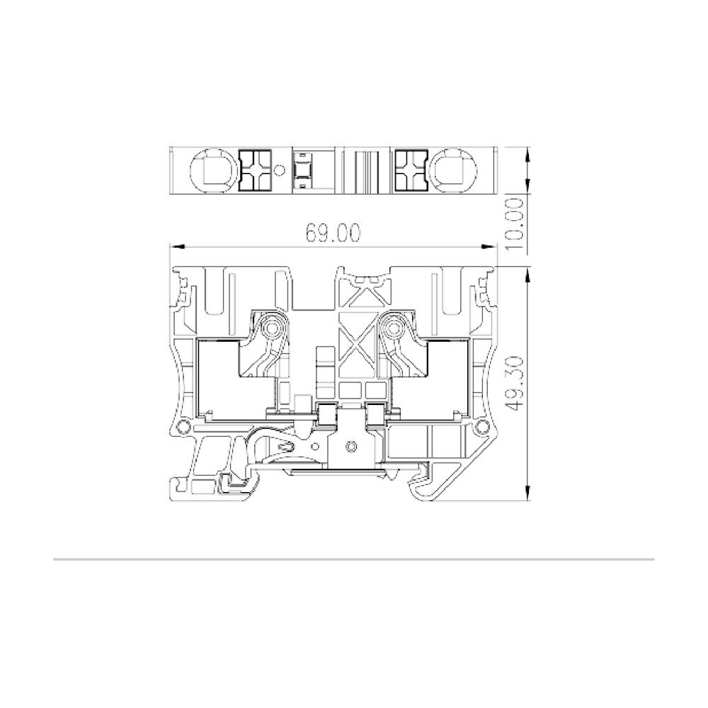 DP10-PE — Grounding Terminal Block, Push-in Design