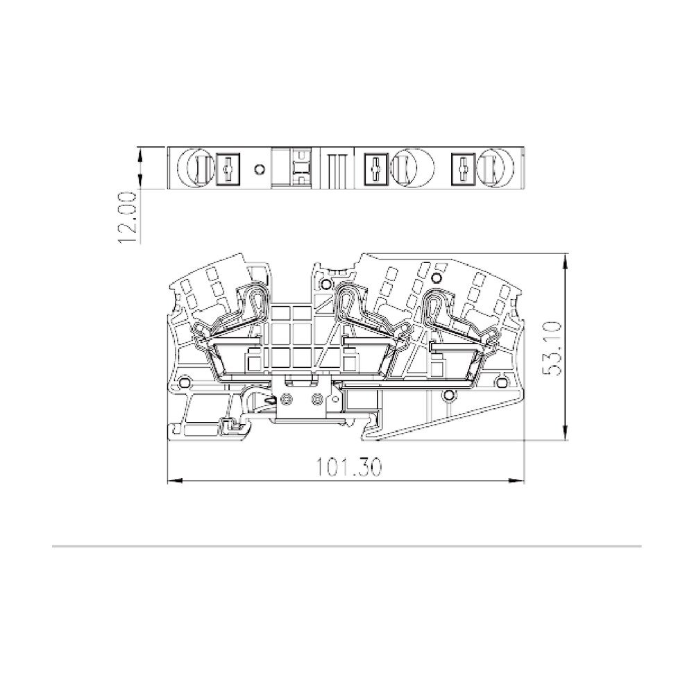 DP16-TN-PE — Grounding Terminal Block, Push-in Design
