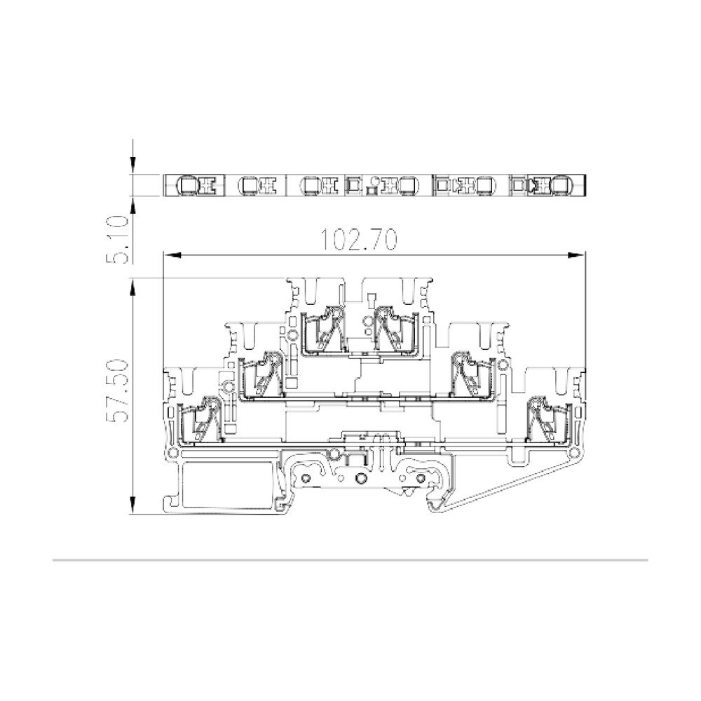 DP2.5N-3L-L3PE — Grounding Terminal Block, Push-in Design