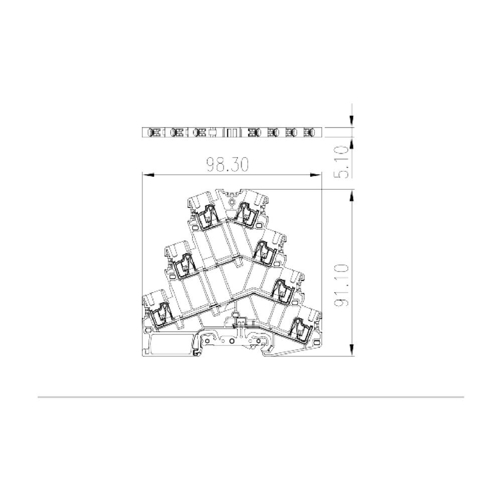 DP2.5N-3L-SPE — Grounding Terminal Block, Push-in Design