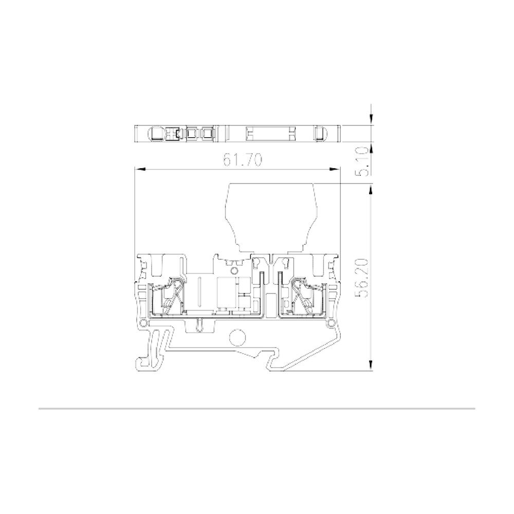 DP2.5N-CP — Disconnect Terminal Block, Push-in Design