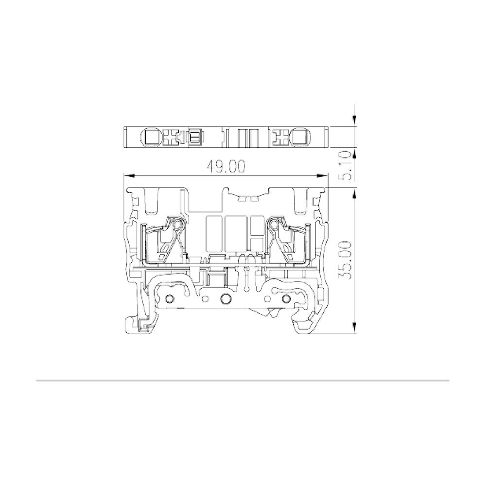 DP2.5N-PE — Grounding Terminal Block, Push-in Design