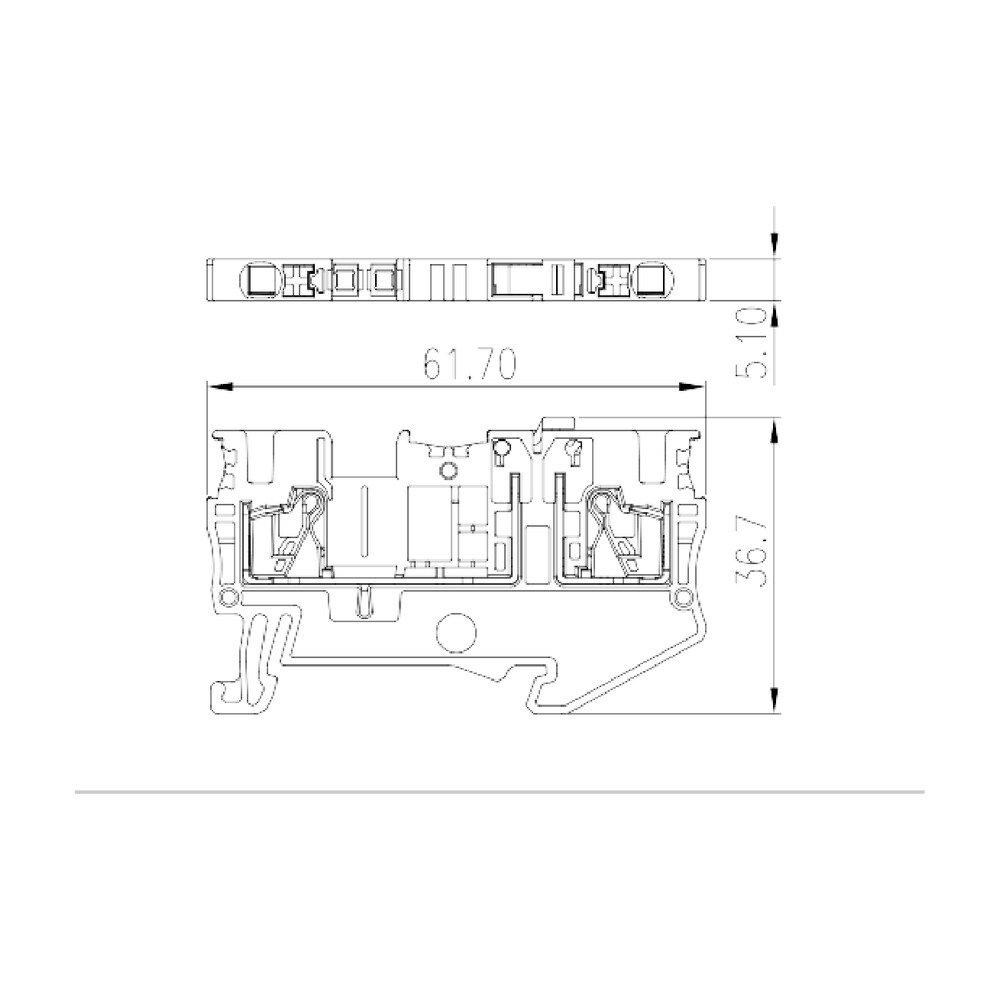 DP2.5N-TG — Disconnect Terminal Block, Push-in Design