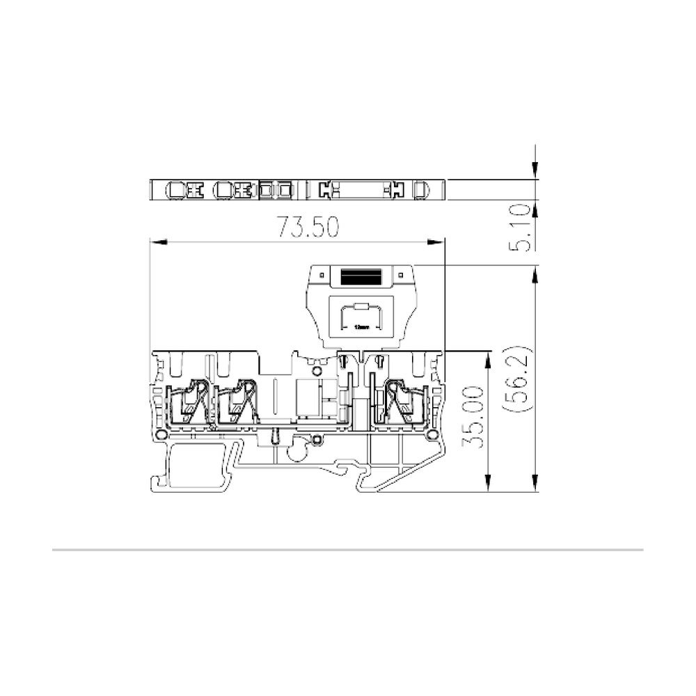 DP2.5N-TN-CP — Disconnect Terminal Block, Push-in Design