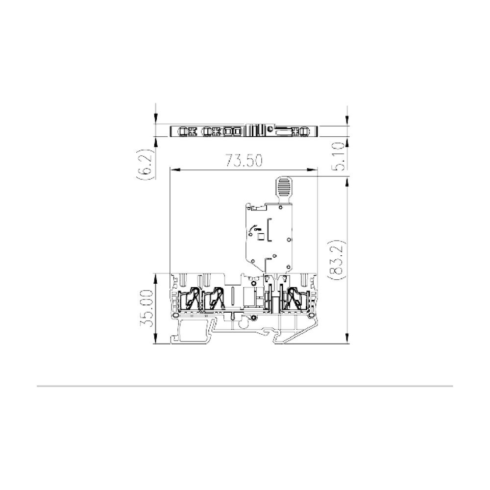 DP2.5N-TN-M — Fuse Terminal Block, Push-in Design