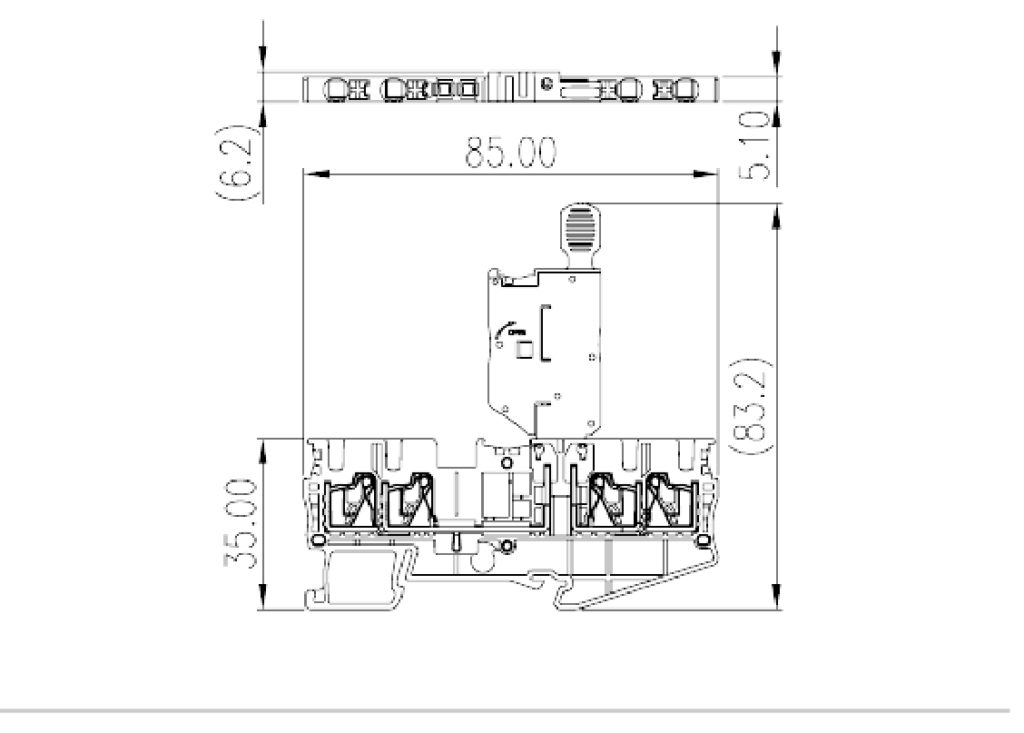 DP2.5N-TR-M — Fuse Terminal Block, Push-in Design