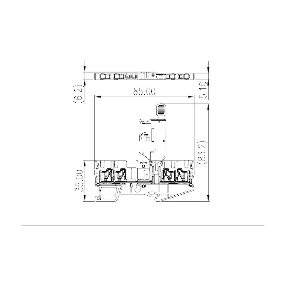 DP2.5N-TR-M — Fuse Terminal Block, Push-in Design