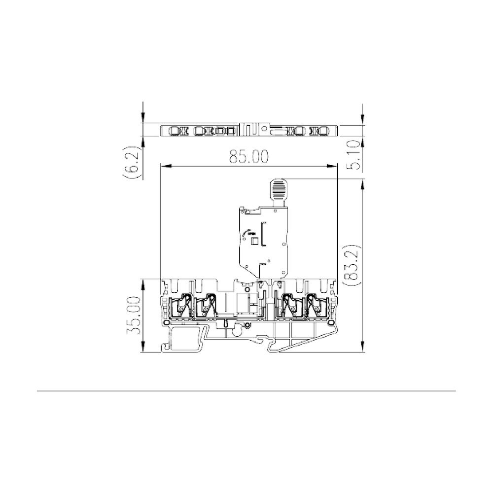 DP2.5N-TR-MLXX — Fuse Terminal Block, Push-in Design