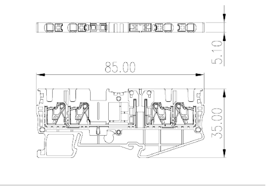 DP2.5N-TR-T — Disconnect Terminal Block, Push-in Design