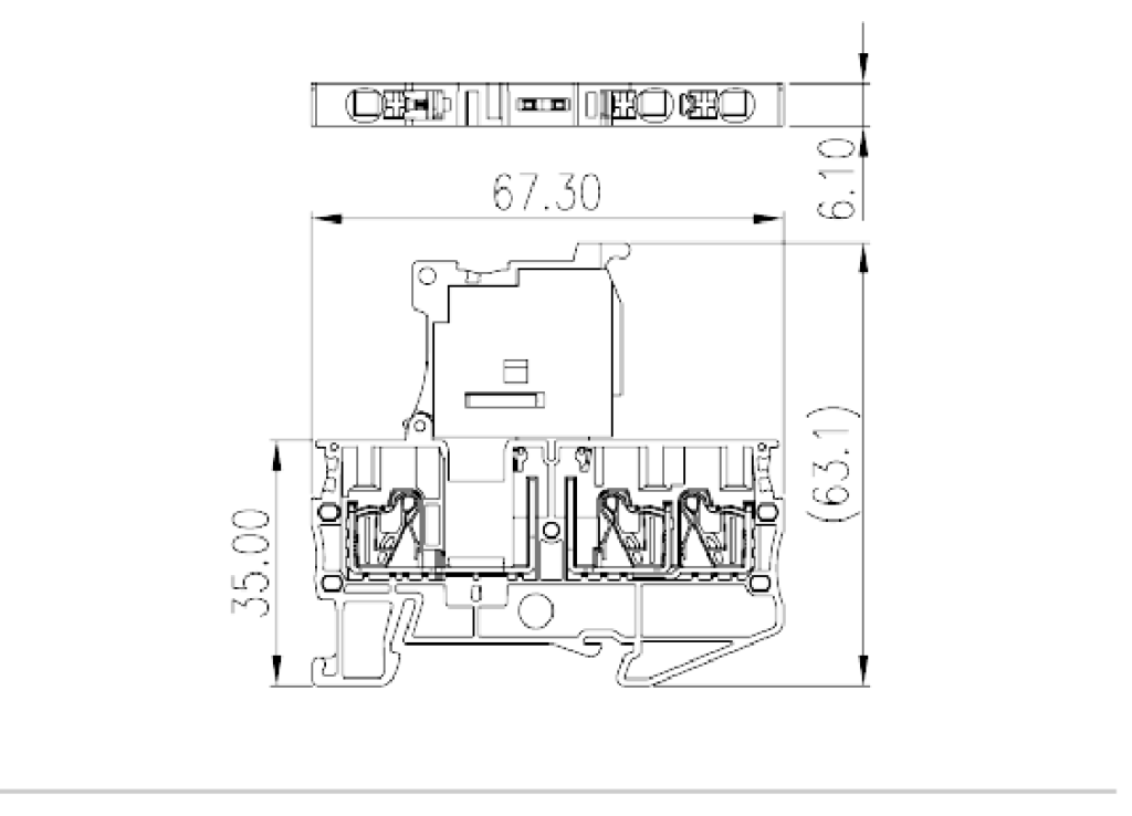 DP2.5NU-TN-TFLXX — Fuse Terminal Block, Push-in Design