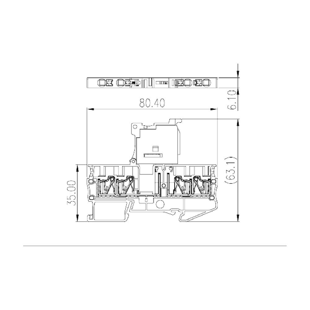 DP2.5NU-TR-TF — Fuse Terminal Block, Push-in Design