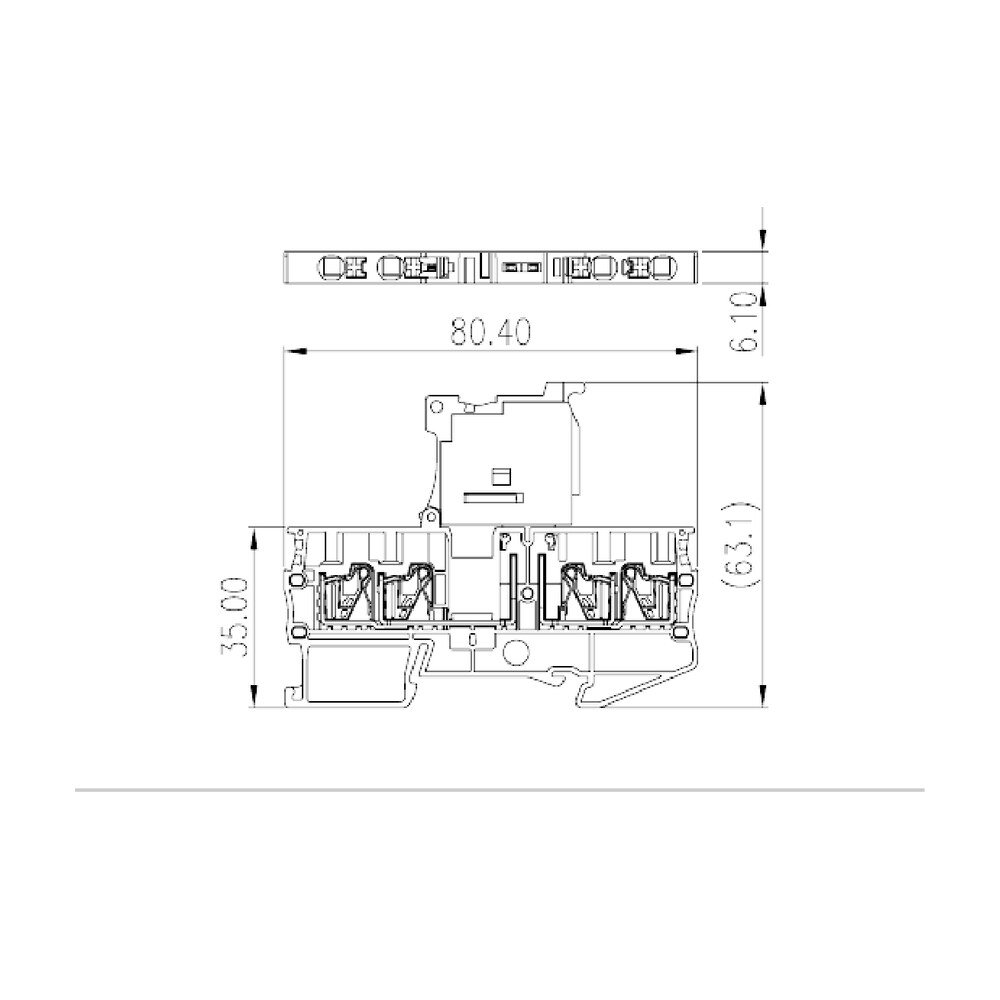 DP2.5NU-TR-TFLXX — Fuse Terminal Block, Push-in Design