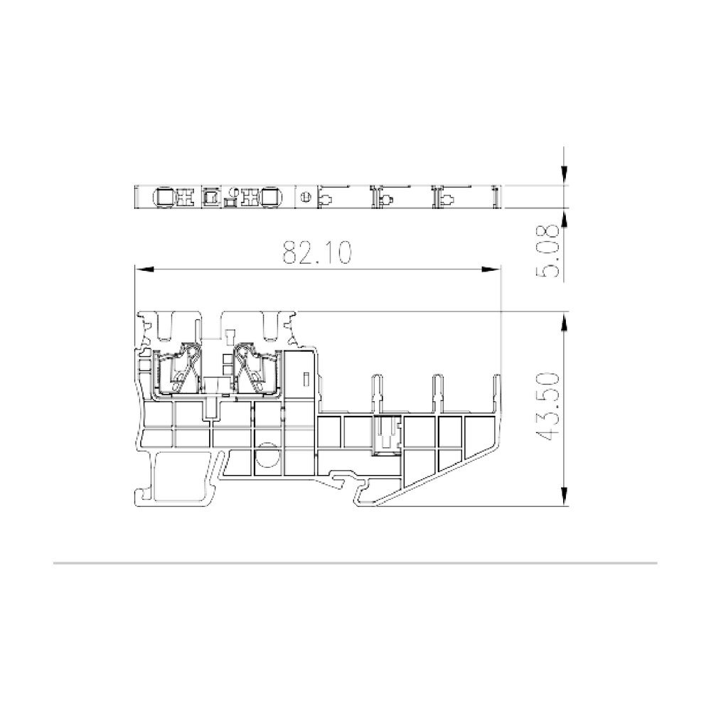 DP2.5SGR — Sensor Terminal Block, Push-in Design, Width:5.08mm, 600V, 20A