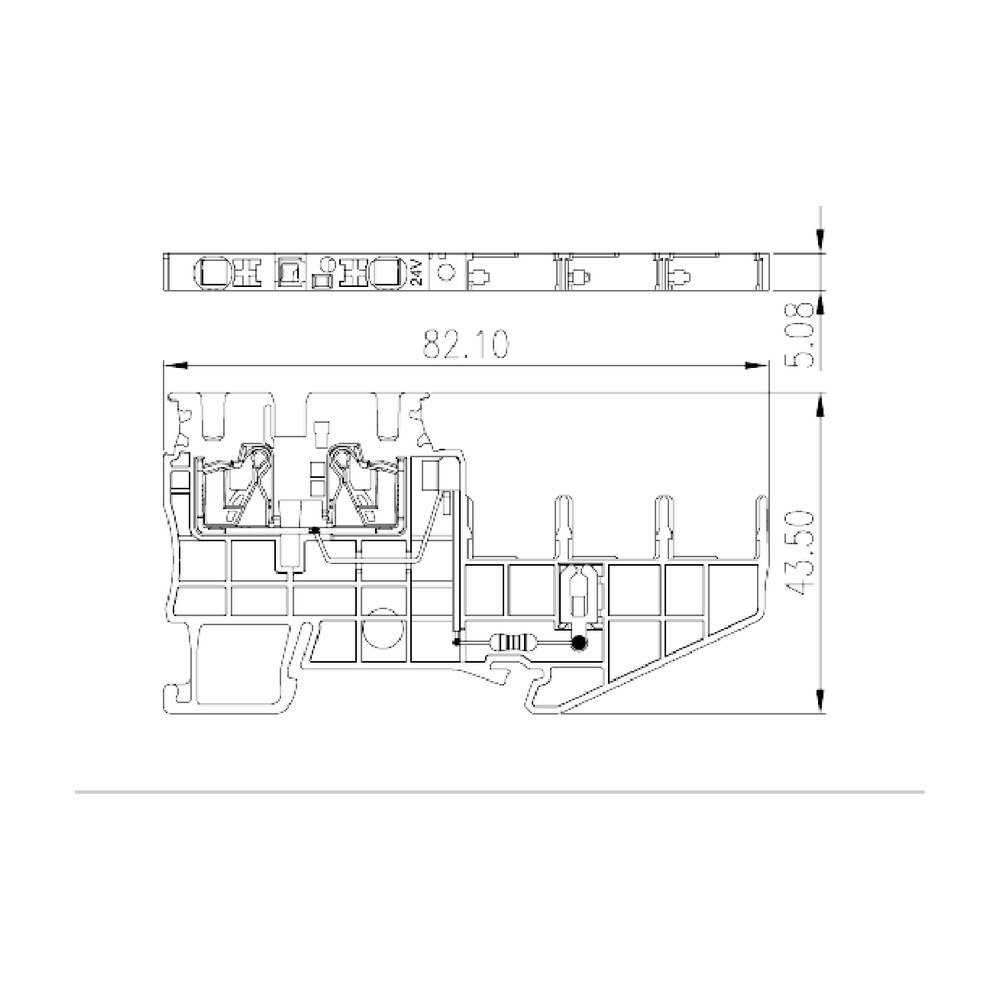 DP2.5SGR-L24 — Component terminal block, Push-in Design