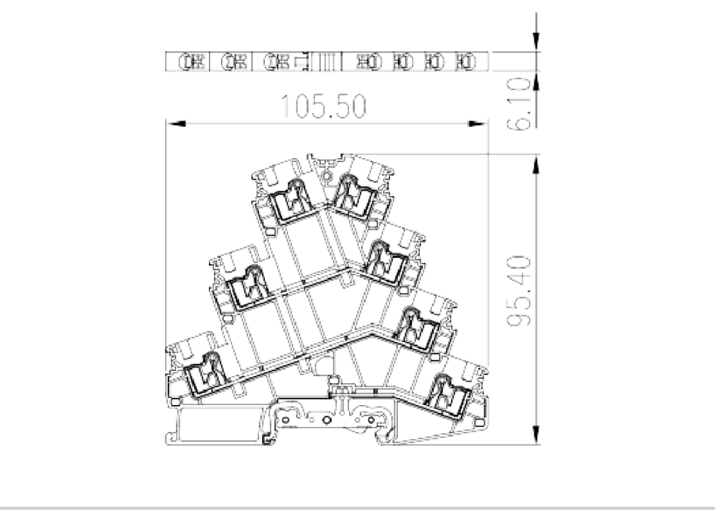 DP4N-3L-SPE — Grounding Terminal Block, Push-in Design