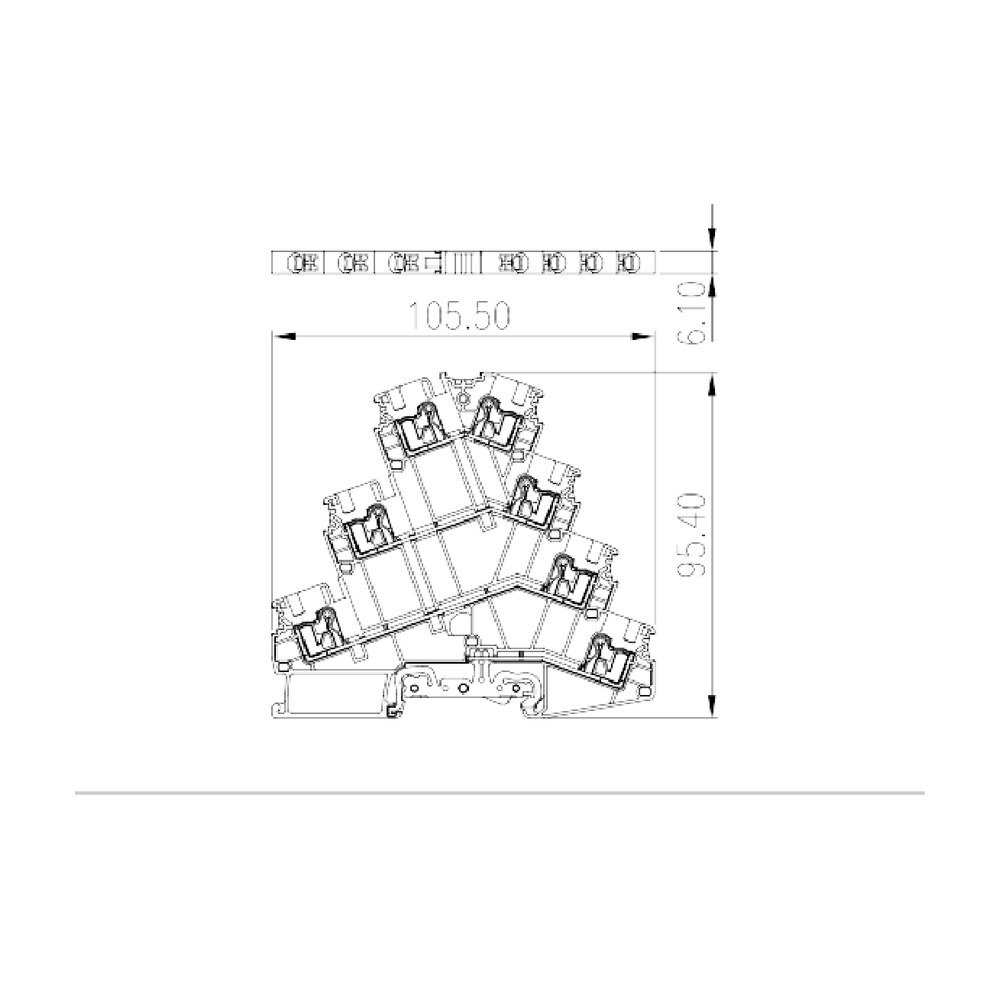 DP4N-3L-SPE — Grounding Terminal Block, Push-in Design