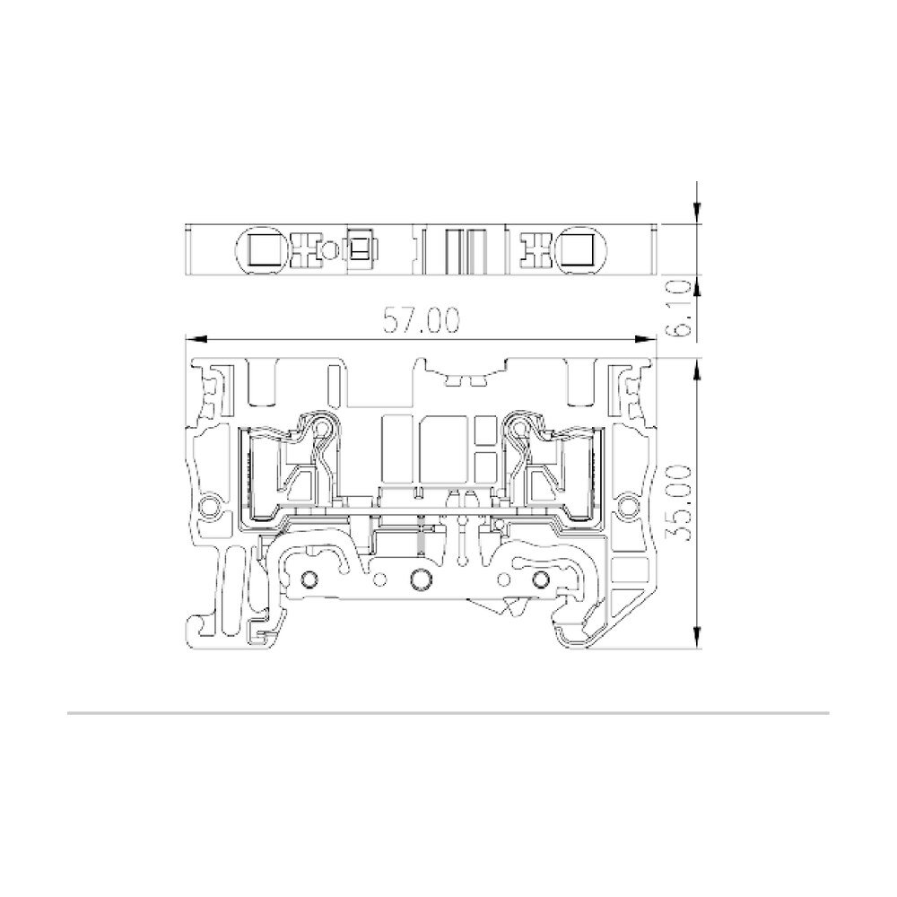 DP4N-PE — Grounding Terminal Block, Push-in Design