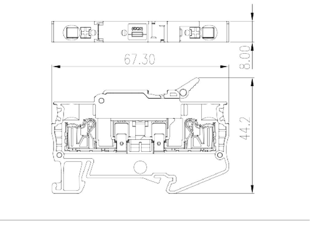 DP4N-TFH — Fuse Terminal Block, Push-in Design