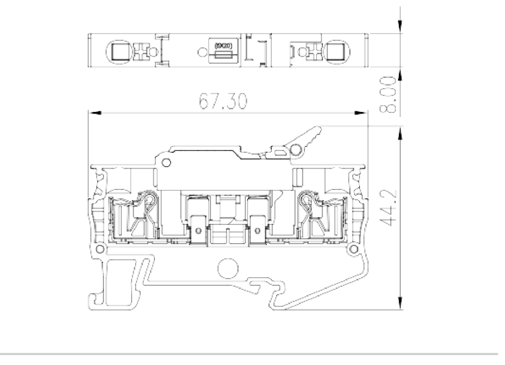 DP4N-TFHLXX — Fuse Terminal Block, Push-in Design