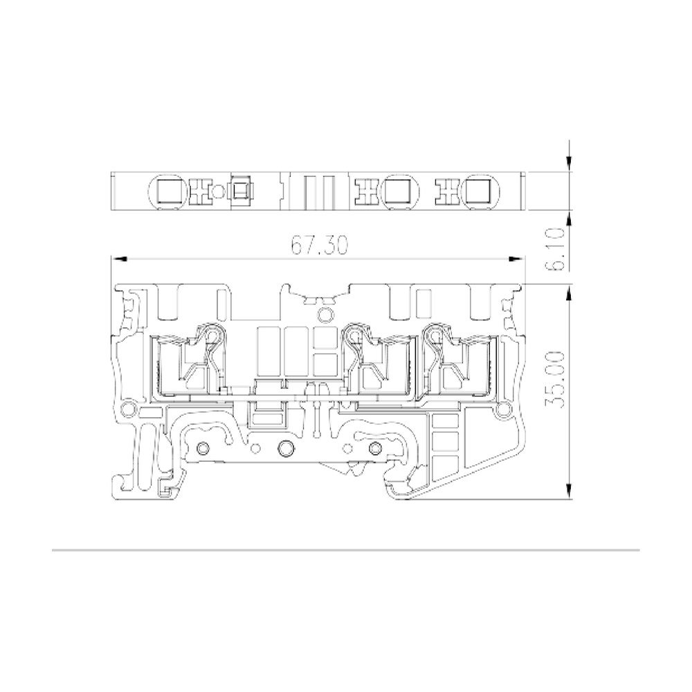 DP4N-TN-PE — Grounding Terminal Block, Push-in Design