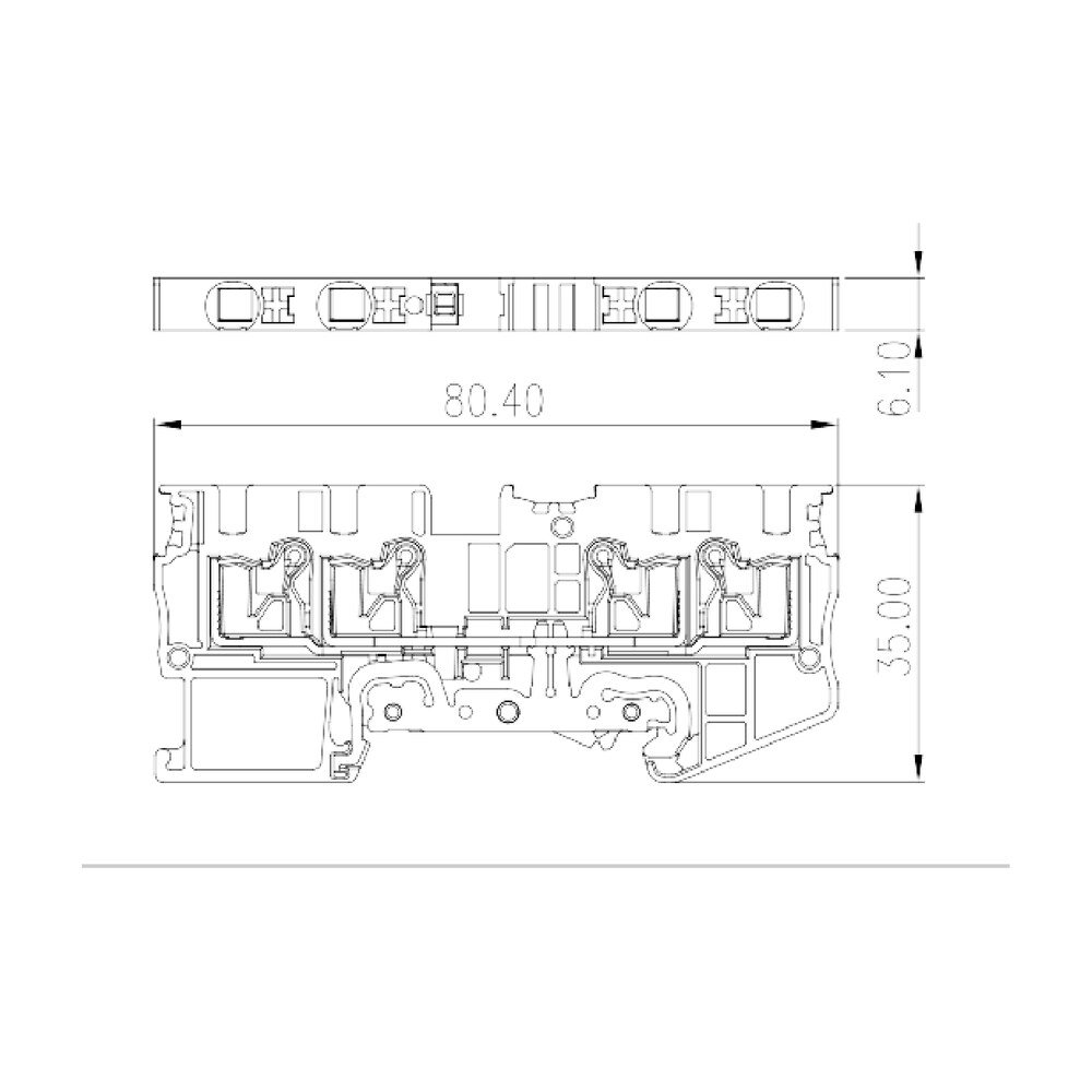DP4N-TR-PE — Grounding Terminal Block, Push-in Design