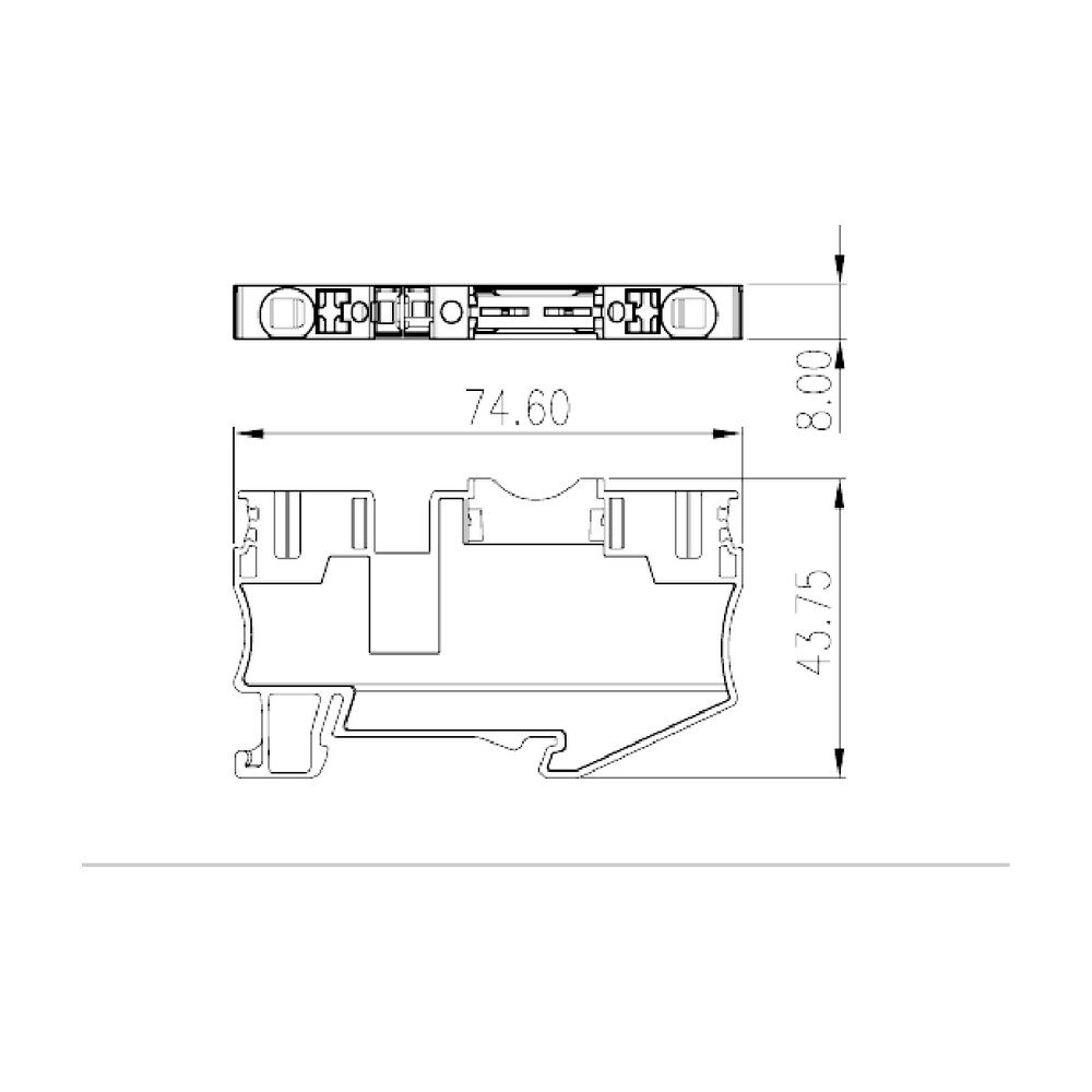 DP6N-TFVLXX — Fuse Terminal Block, Push-in Design