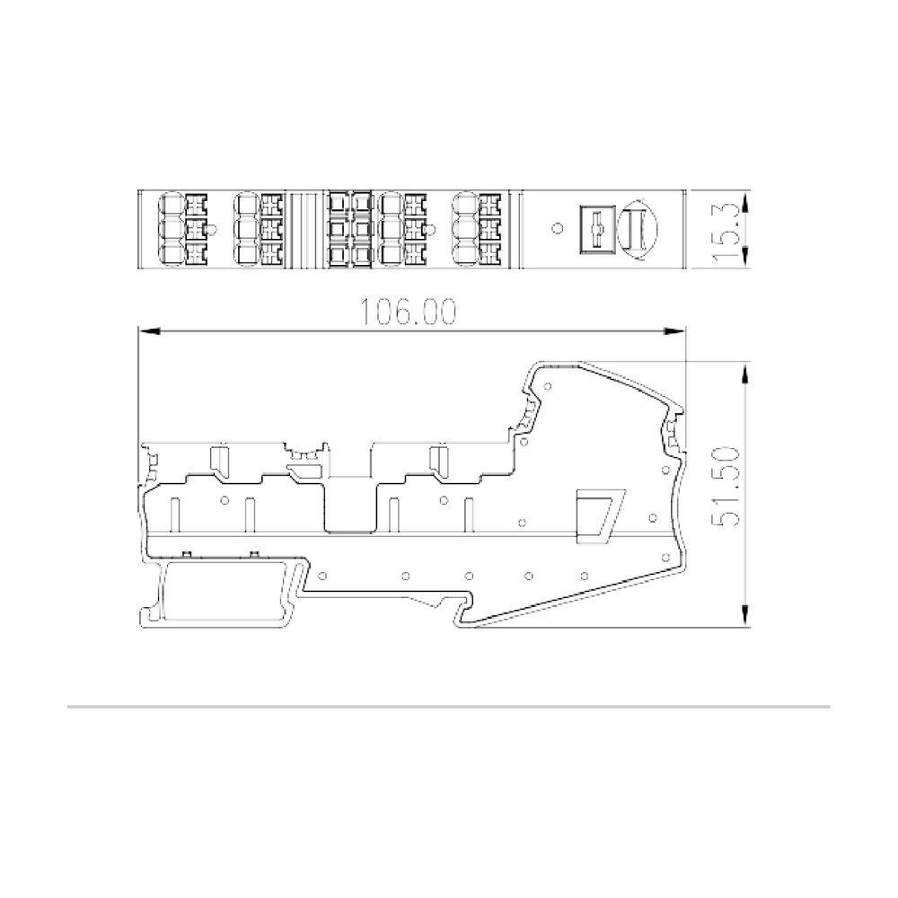 DPD16-P001 — Potential collective Terminal Block, Push-in Design