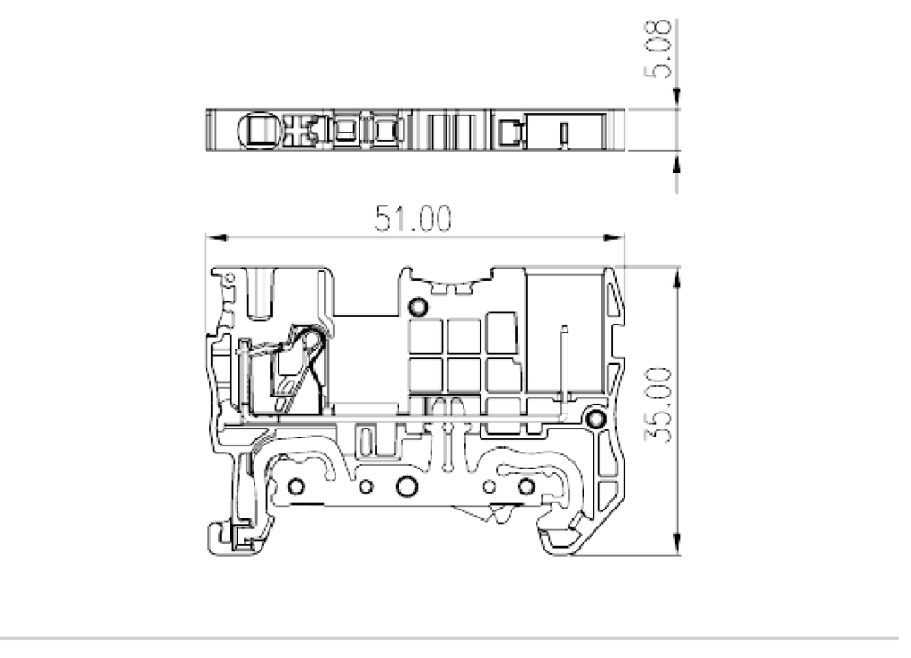 DPES2.5-PE — Grounding Terminal Block, Push-in Design