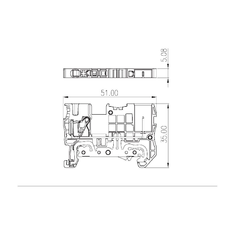 DPES2.5-PE — Grounding Terminal Block, Push-in Design