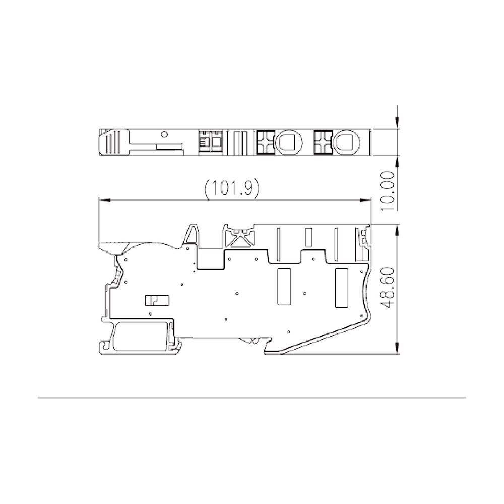 DPH10-DP-TN-PE — Grounding Terminal Block, Push-in Design