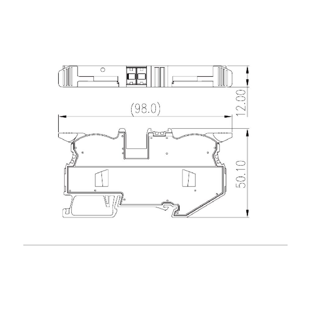 DPH16 — Single Level Feed-through Terminal Block, Push-in Design