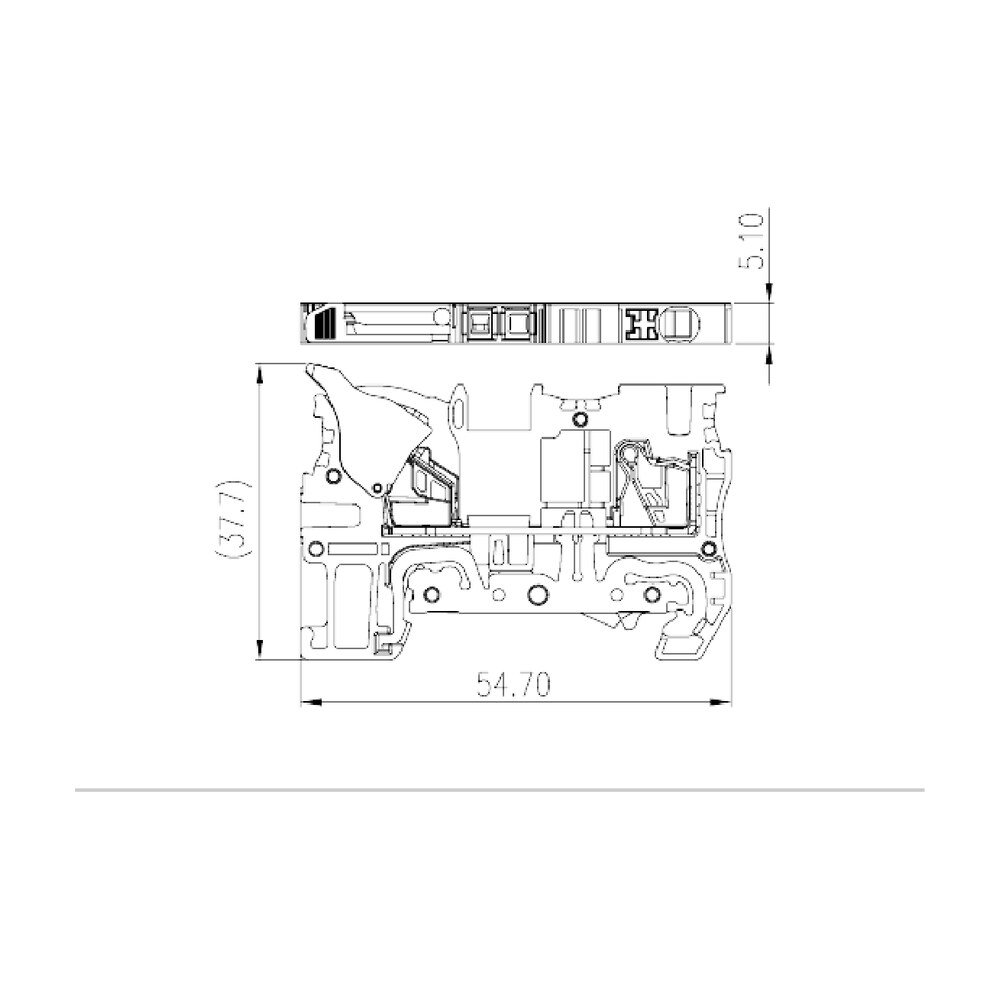 DPH2.5-DP-PE — Grounding Terminal Block, Push-in Design