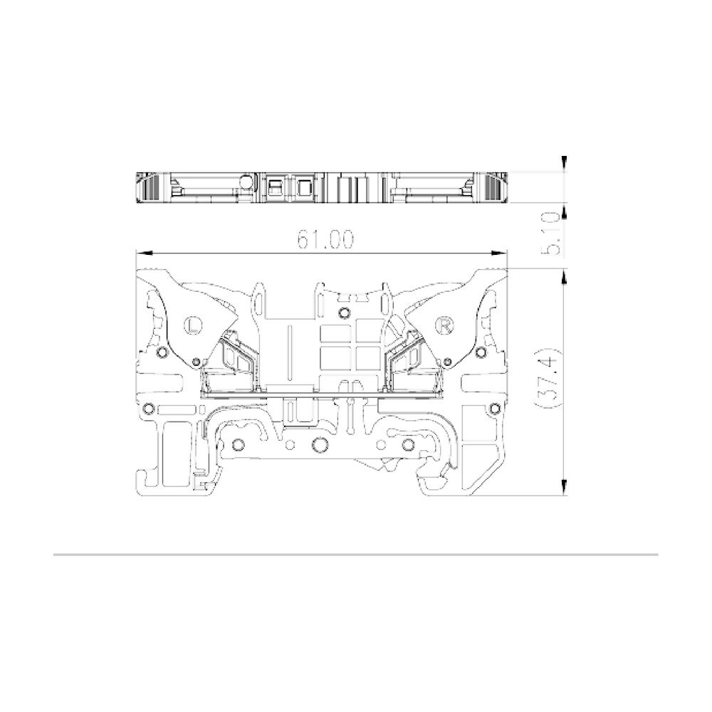 DPH2.5-PE — Grounding Terminal Block, Push-in Design