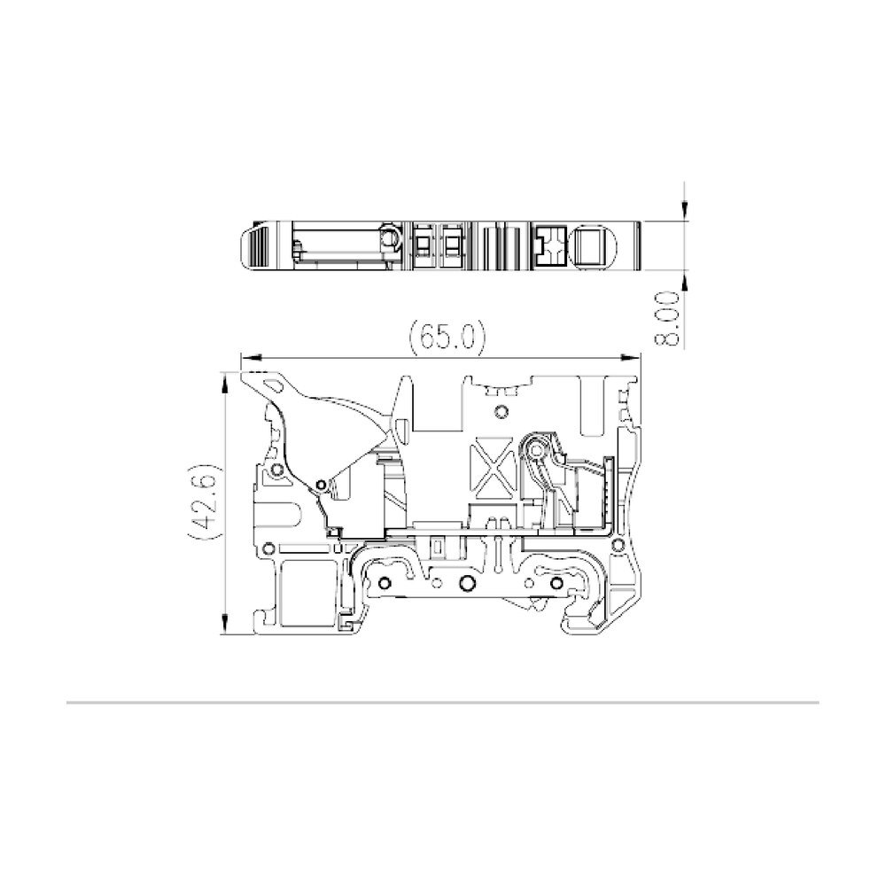 DPH6-DP-PE — Grounding Terminal Block, Push-in Design