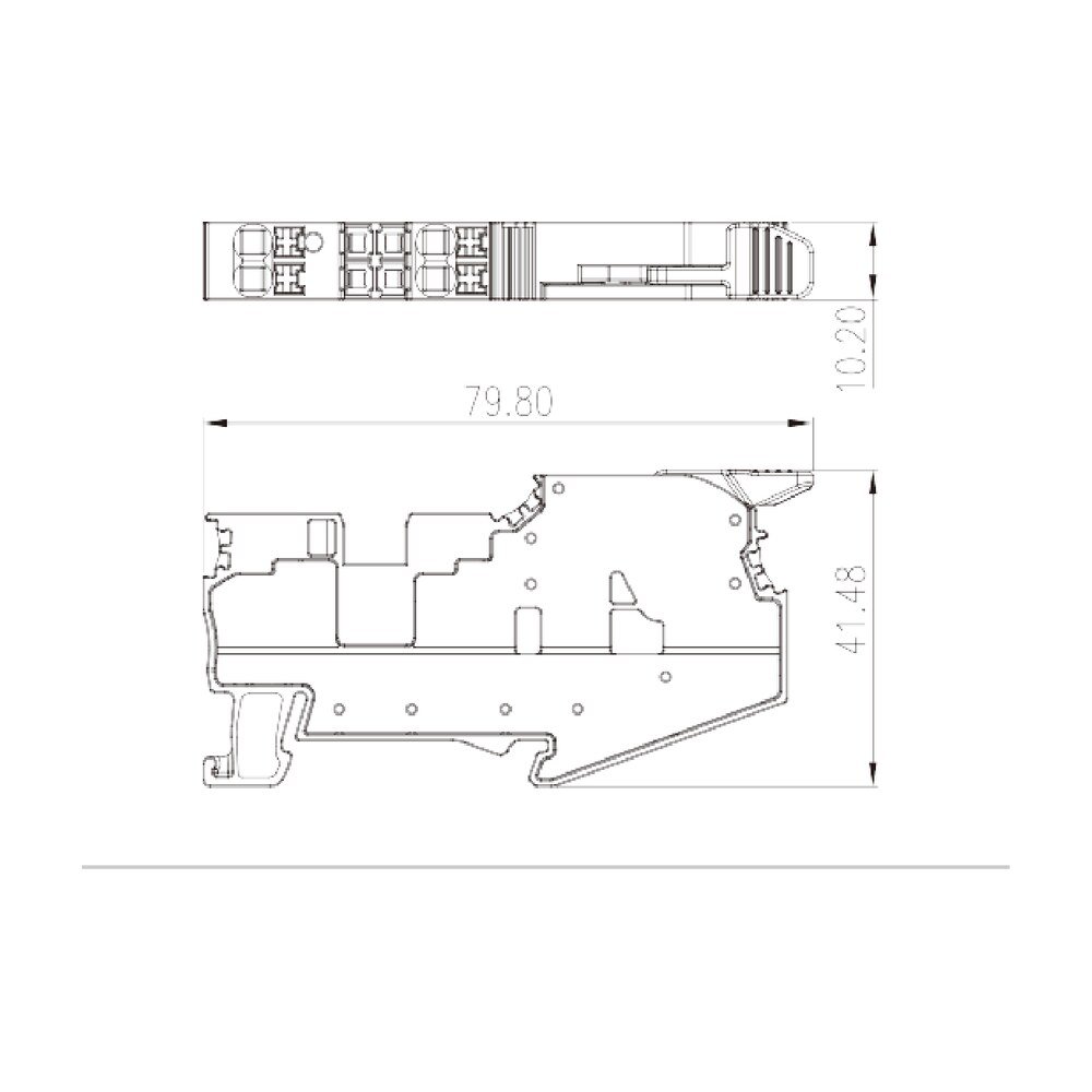 DPHD10-P001 — Potential collective Terminal Block, Push-in Design