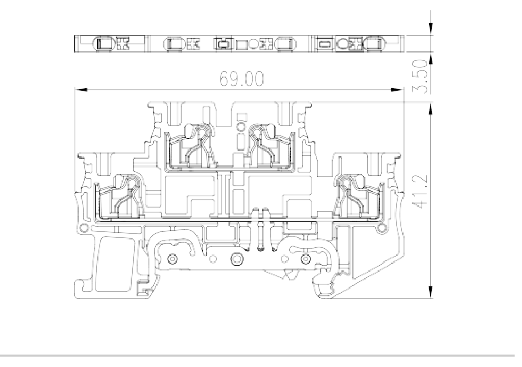 DPP1.5N-L2PE — Grounding Terminal Blocks