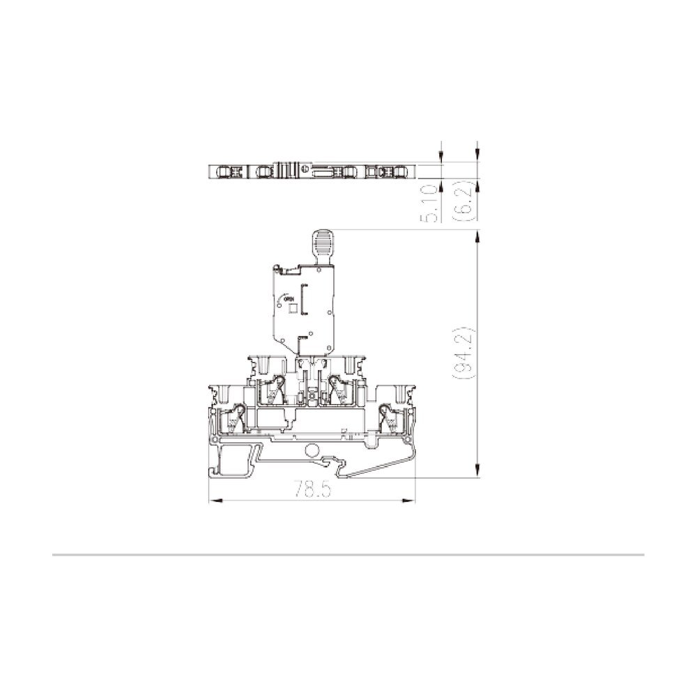 DPP2.5N-M — Fuse Terminal Block, Push-in Design