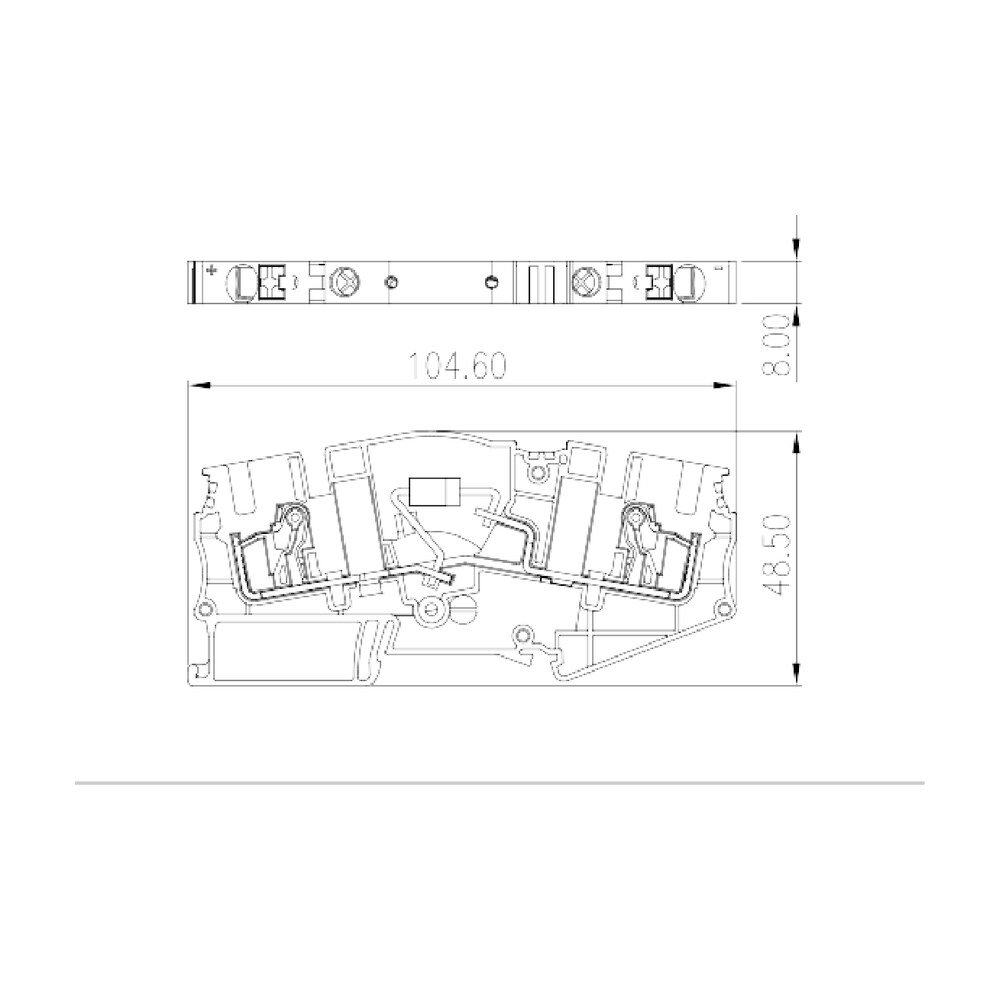 DPTD6N-D05 — Diode Terminal Block, Push-in Design