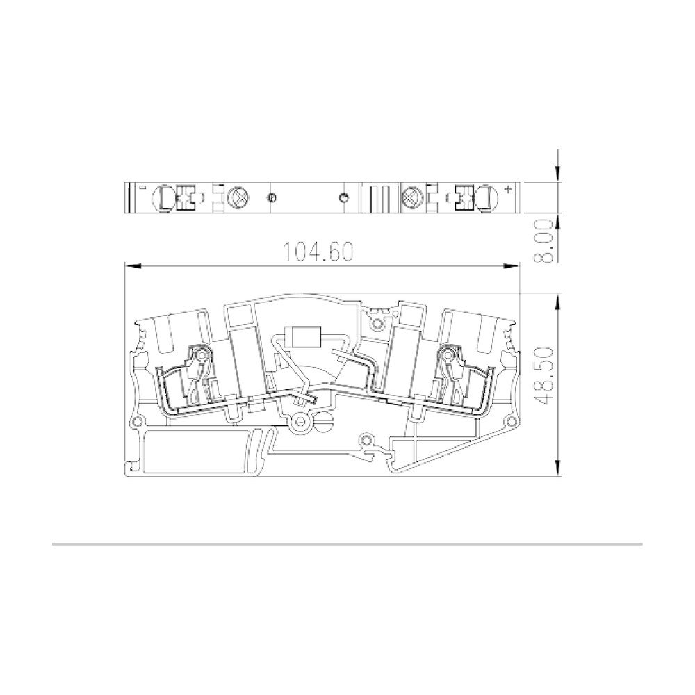 DPTD6N-D06 — Diode Terminal Block, Push-in Design