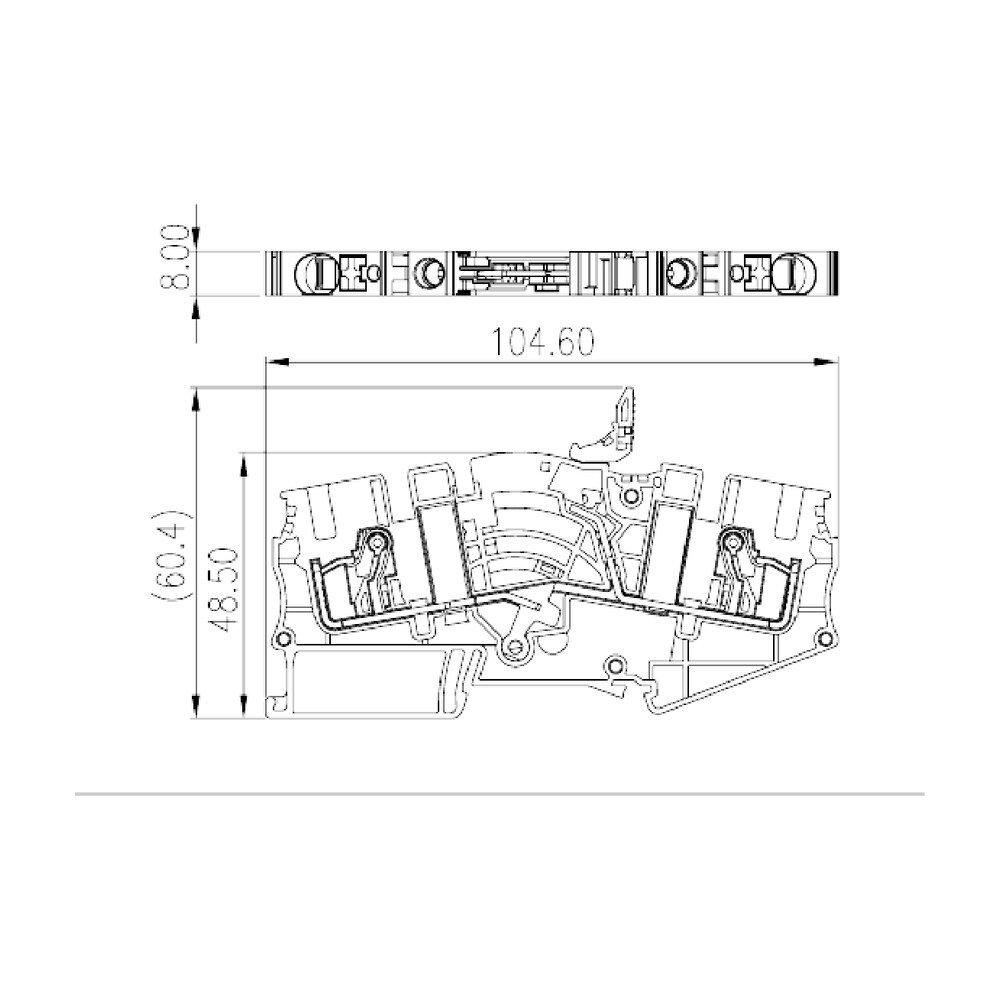 DPTD6N — Disconnect Test Terminal Block, Push-in Design