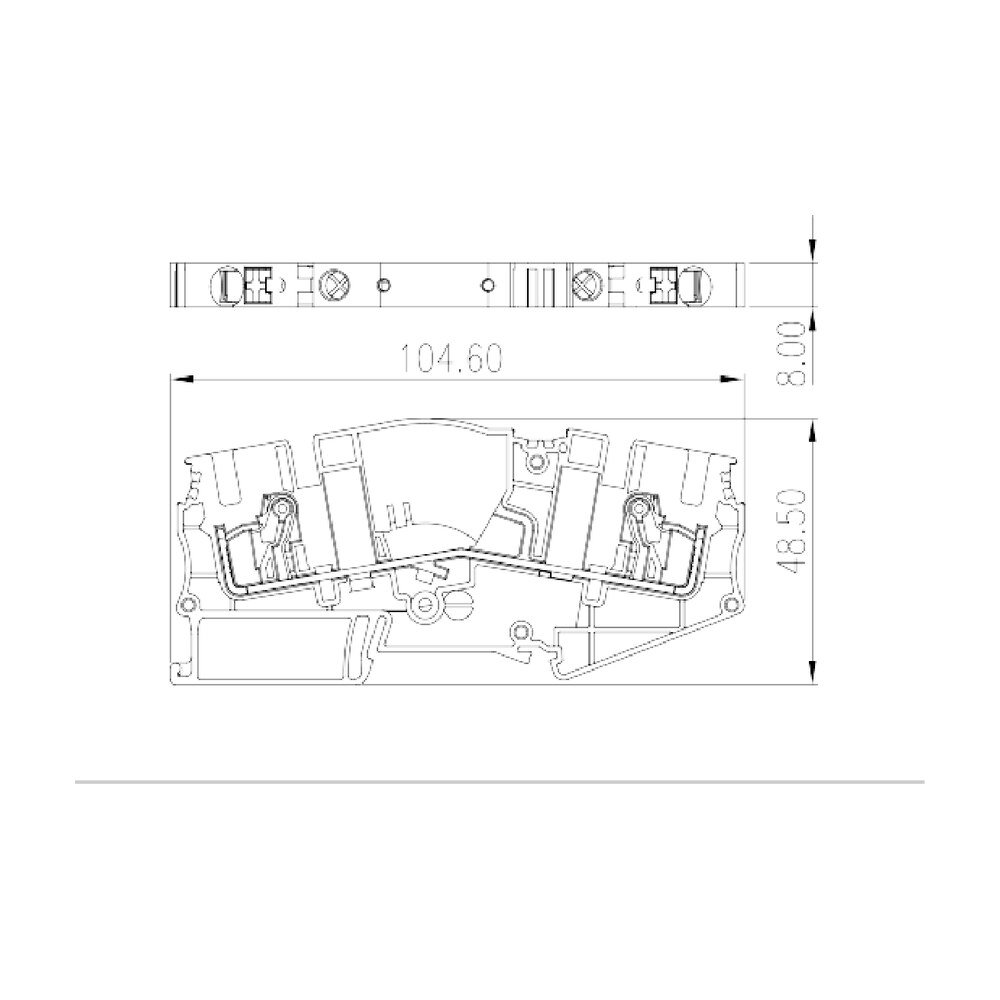 DPTL6N — Feed-Through Terminal Block, Push-in Design
